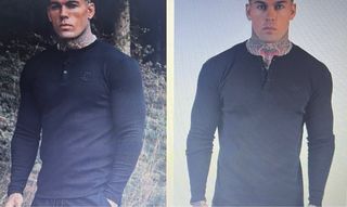 Camiseta Henley SikSilk Negra Talla M
