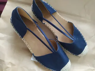 Bajada de precio!!! Alpargatas cuña baja (4cm) azu