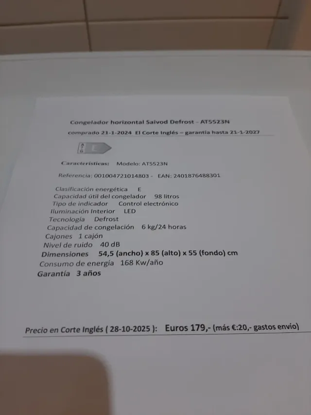 Congelador Horizontal Saivod Defrost