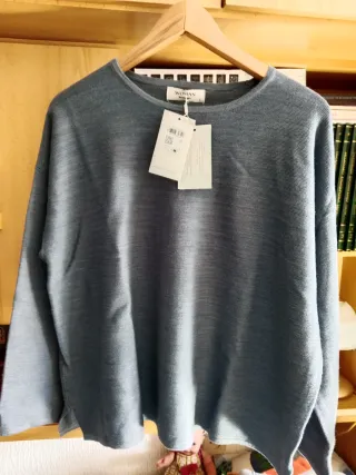 Jersey de punto azul talla L