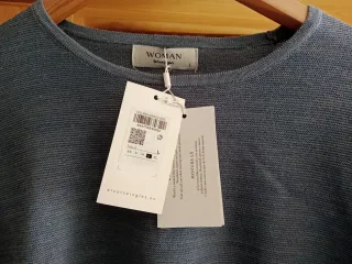 Jersey de punto azul talla L