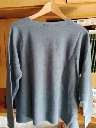 Jersey de punto azul talla L