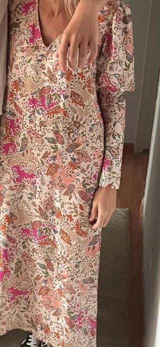 Vestido largo estampado floral