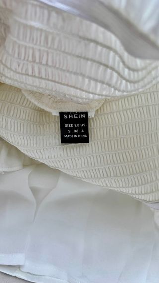 Falda blanca volantes talla S