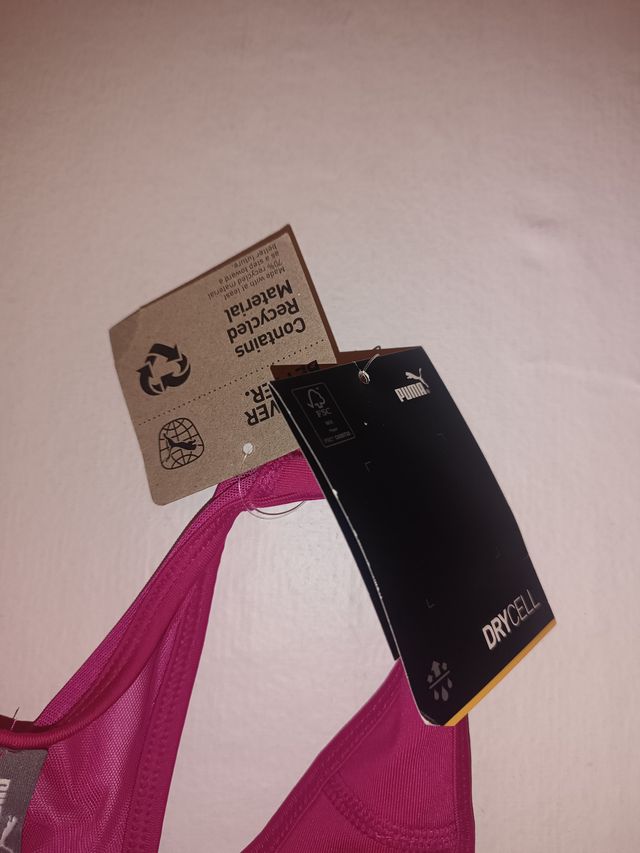 Top sportivo Puma rosa taglia S