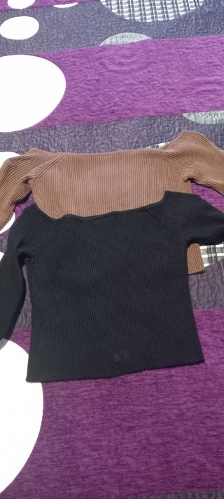 2 Suéteres Palabra de Honor Cortos Mujer Talla Úni