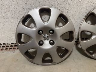 3 Tapacubos Peugeot Originales 406 de 15 pulgada