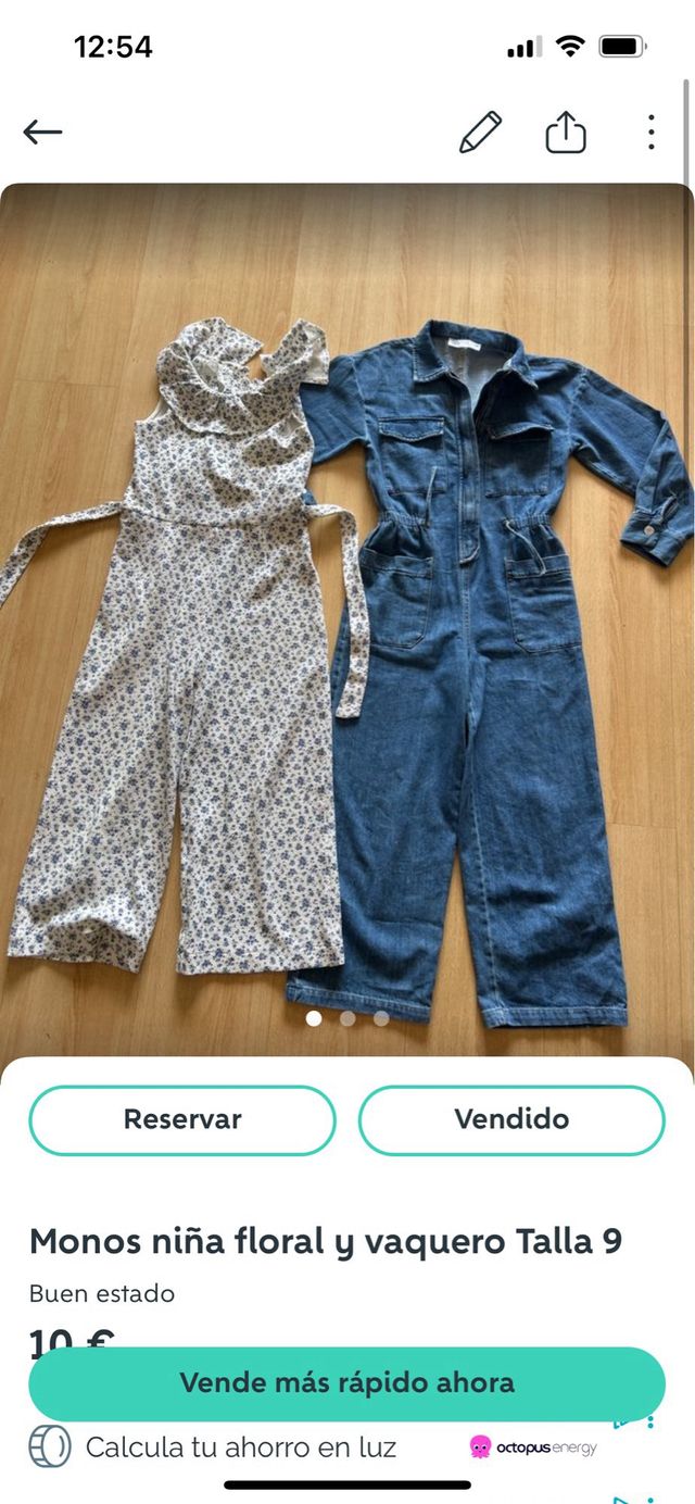 Mono vaquero Zara Talla 9