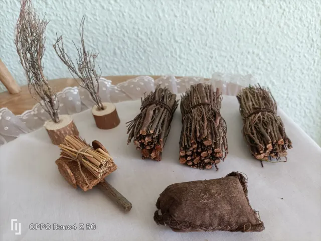 Decoración de belén vegetal.