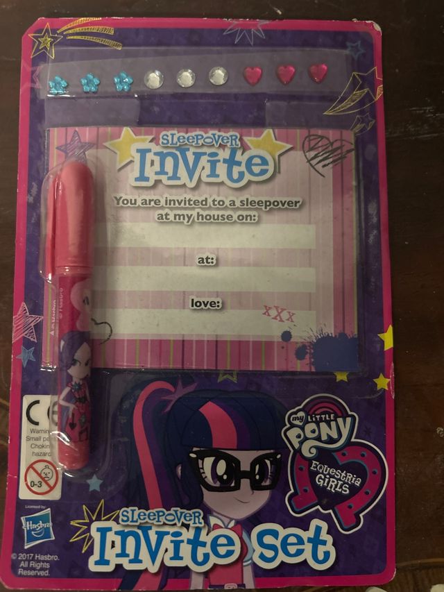 Set Invitaciones Sleepover My Little Pony