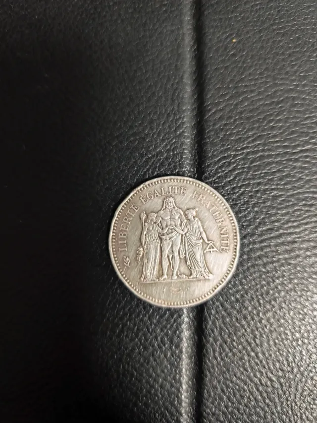 Moneda 50 Francos 1976 Plata