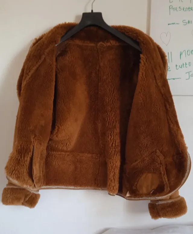 Cappotto di montone originale marrone