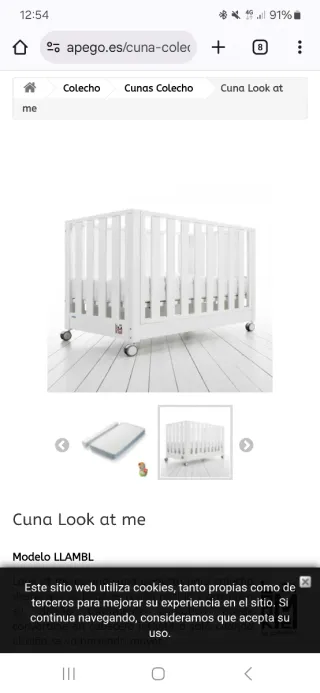 Cuna Colecho Look at me blanca 120x60