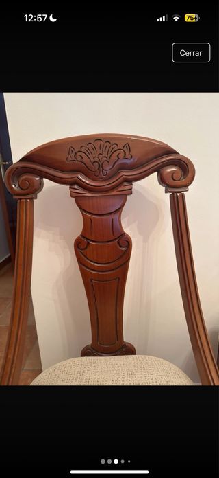 Juego de sillas de madera maciza