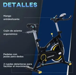 Bicicleta Estática Deportiva Negra