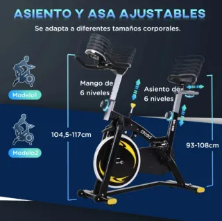 Bicicleta Estática Deportiva Negra