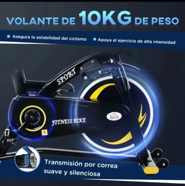 Bicicleta Estática Deportiva Negra