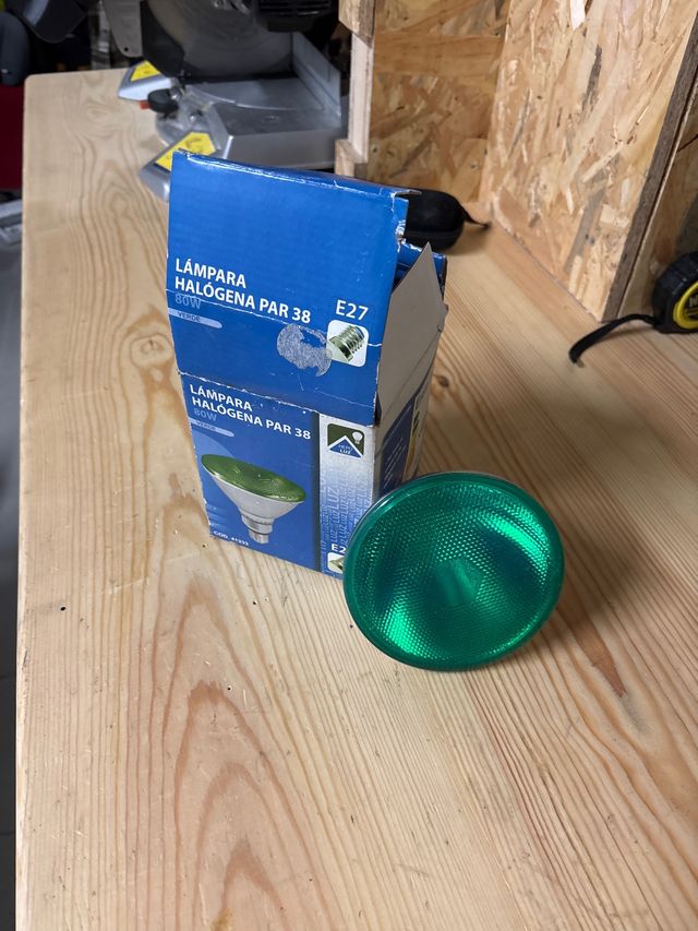 Lámpara Halógena PAR 38 80W Verde