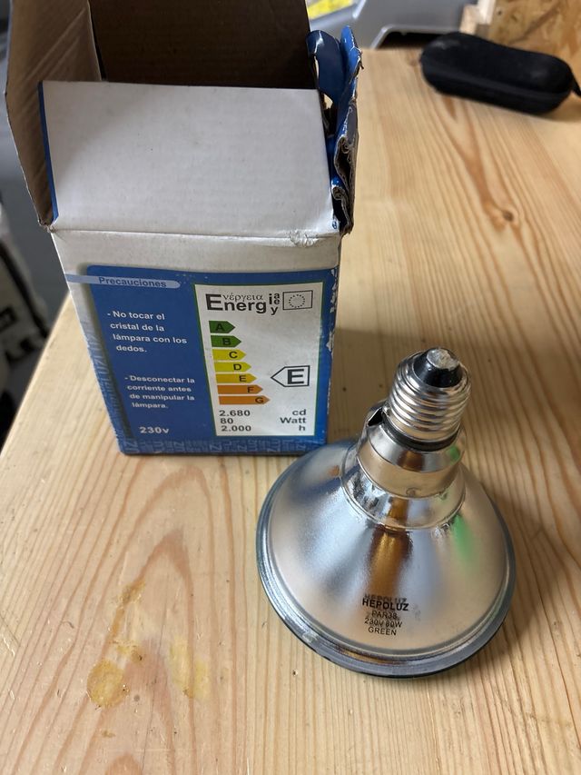 Lámpara Halógena PAR 38 80W Verde