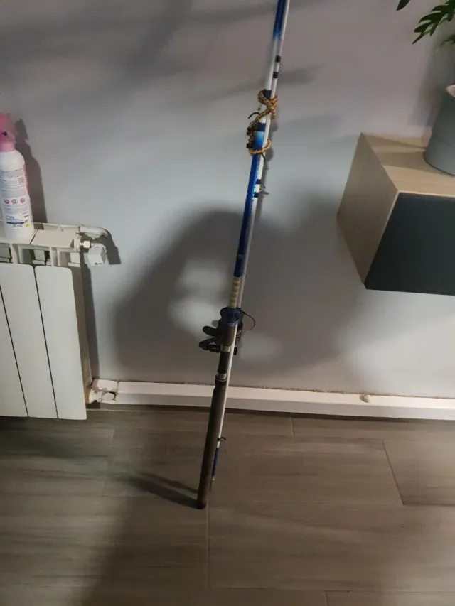 Caña de pescar con carrete