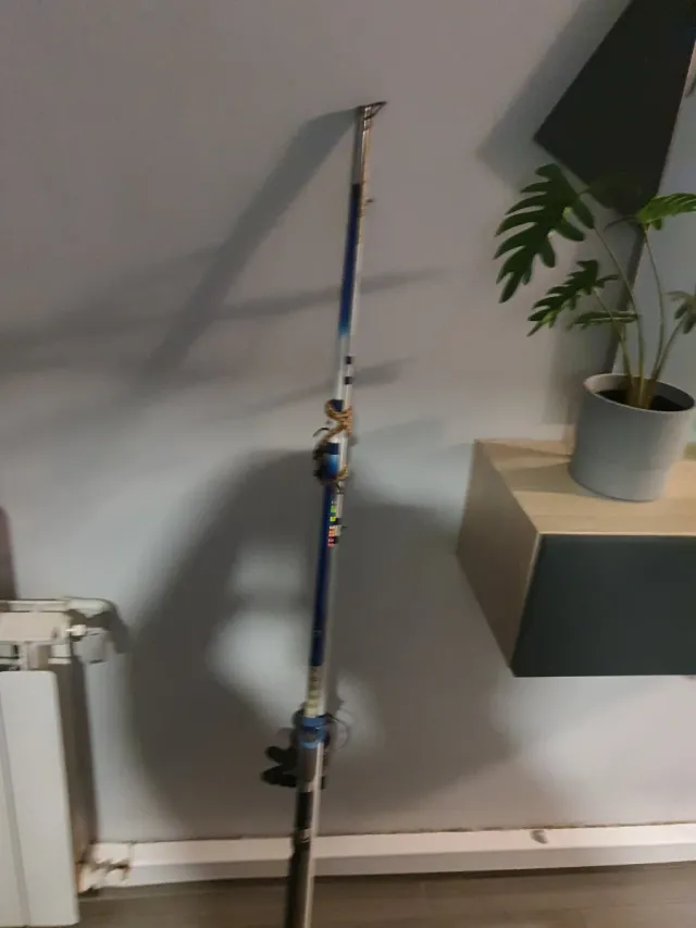 Caña de pescar con carrete