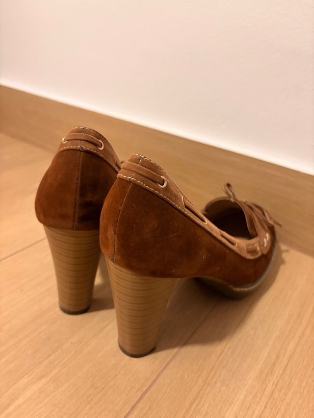 Zapatos tacón marrón mujer talla 40 sin estrenar