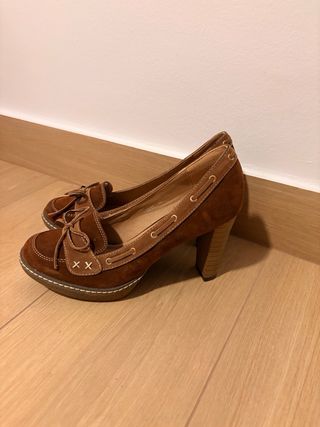 Zapatos tacón marrón mujer talla 40 sin estrenar