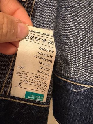 Giacca di jeans Benetton donna taglia S