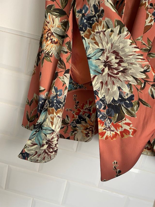 Blazer Kimono Zara Estampado Floral