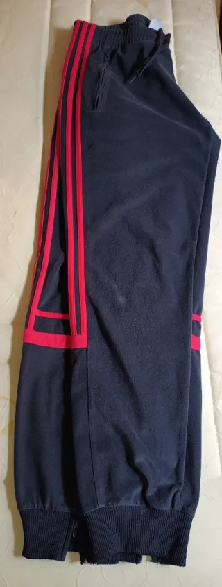 Pantalón chándal Adidas chica gris oscuro y fucsia