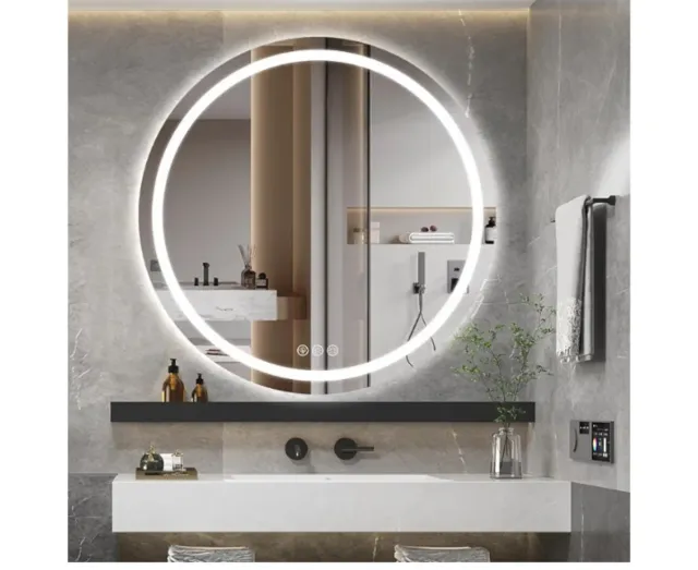 Espejo Baño Redondo con Luz LED 70cm