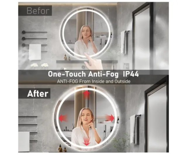 Espejo Baño Redondo con Luz LED 70cm