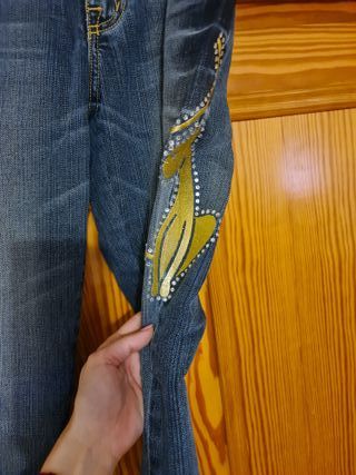 Pantalón Baby Phat Talla 38 Vaquero