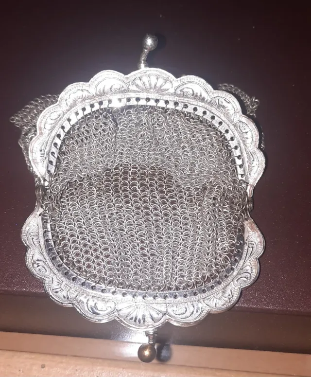 Antico Portamonete in maglia metallica