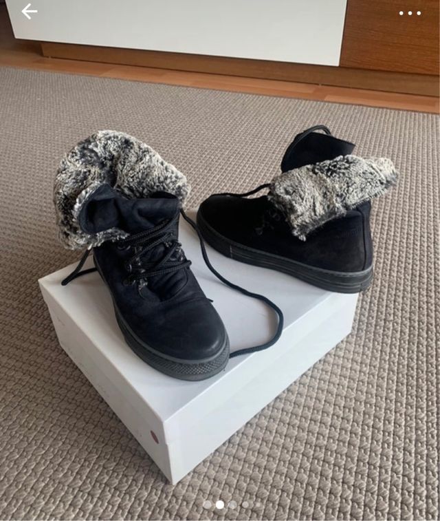 Botas de ante negro talla 37 sin usar