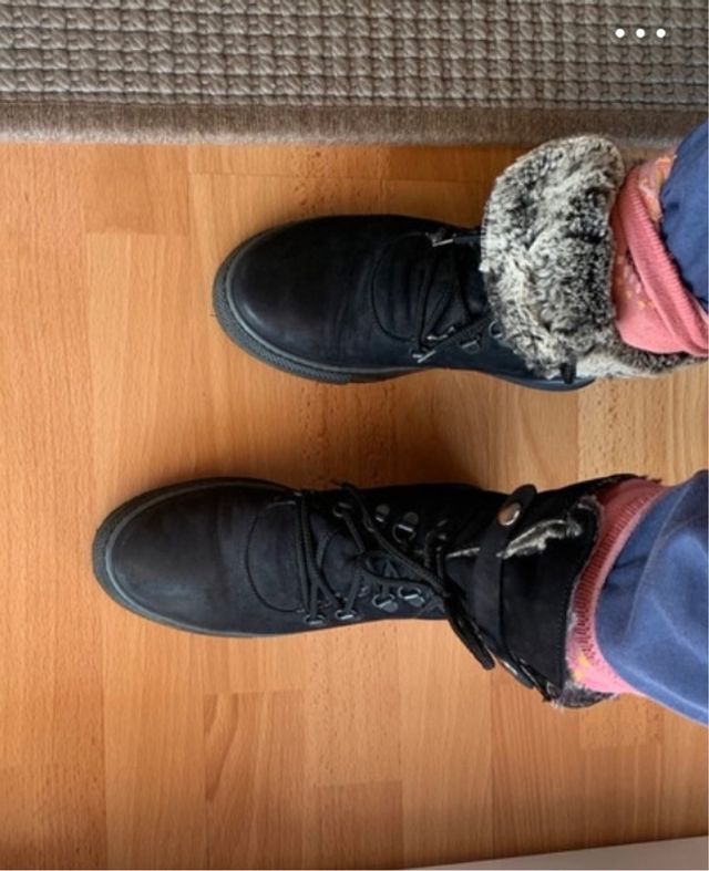 Botas de ante negro talla 37 sin usar