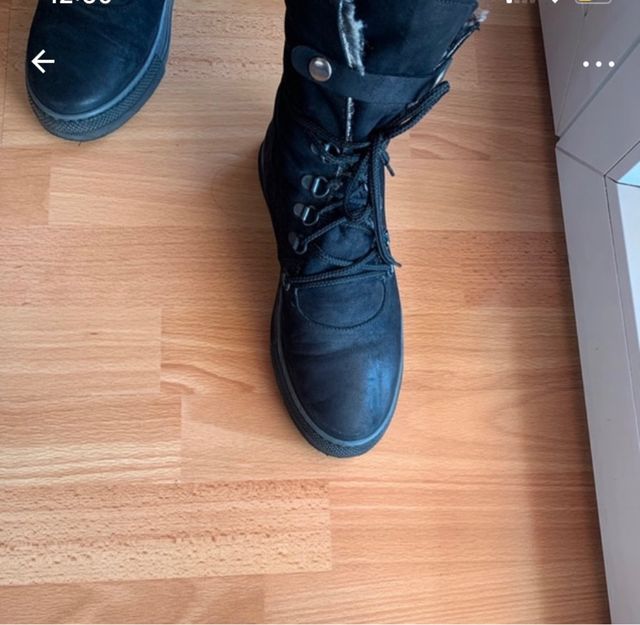 Botas de ante negro talla 37 sin usar