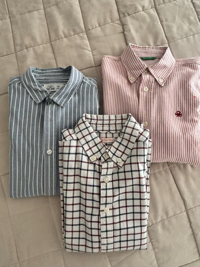 lote Camisas Niño Manga Larga Talla 8