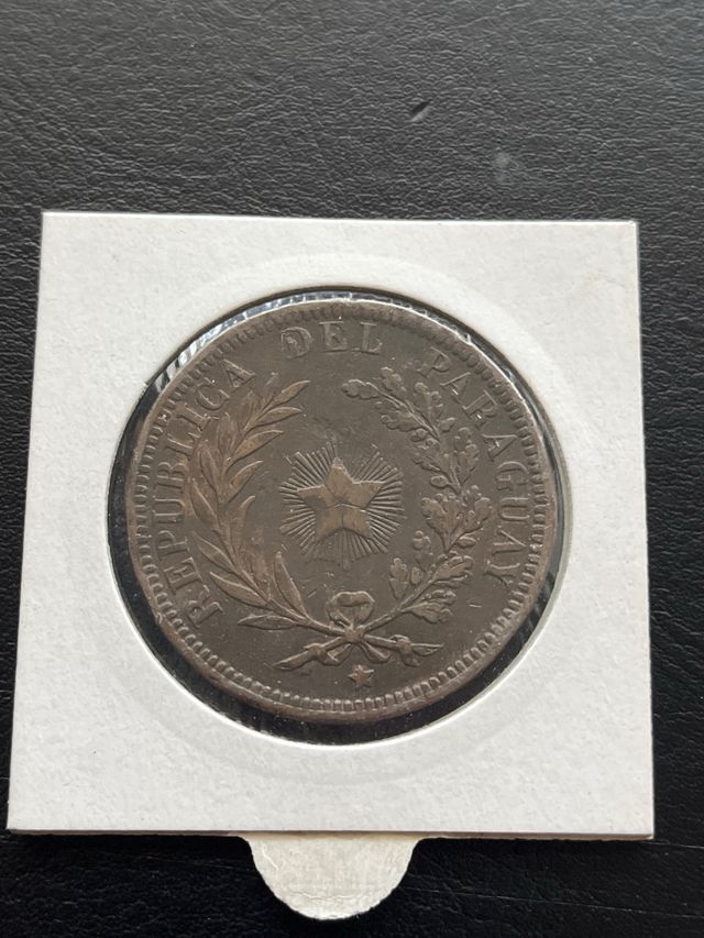 Moneda Paraguay 4 Centésimos 1870