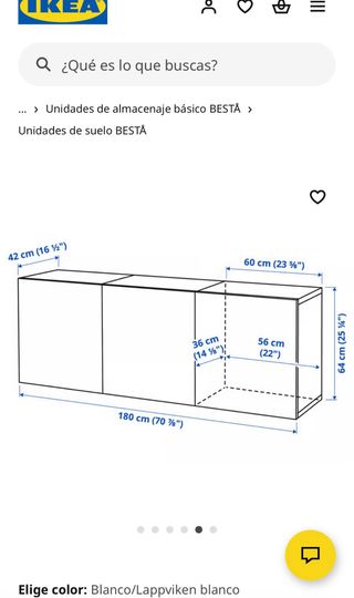 Mueble TV Salón IKEA BESTÅ Blanco