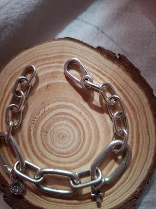 Pulsera eslabones con 2 colgantes