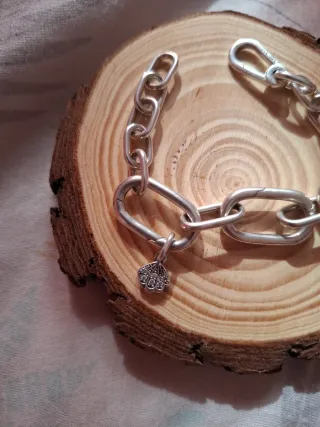 Pulsera eslabones con 2 colgantes