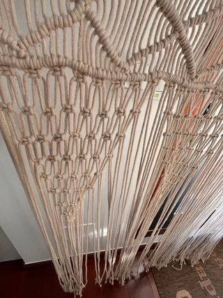 Cortinas de cuerdas trenzadas beige