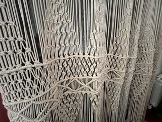 Cortinas de cuerdas trenzadas beige