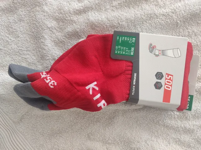 Calcetines Kipsta 500 Talla 35/38 Rojos