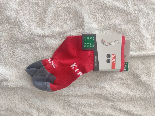 Calcetines Kipsta 500 Talla 35/38 Rojos