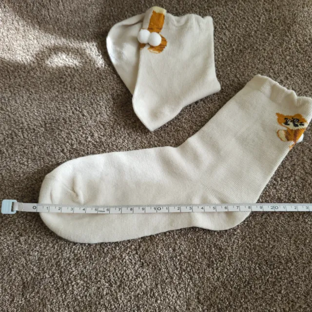 Meias Gato Laranja com Pompons