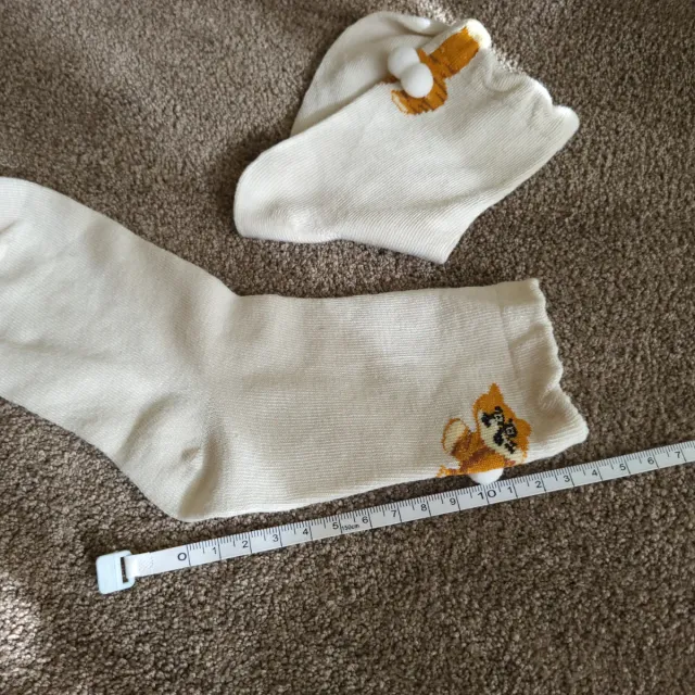 Meias Gato Laranja com Pompons