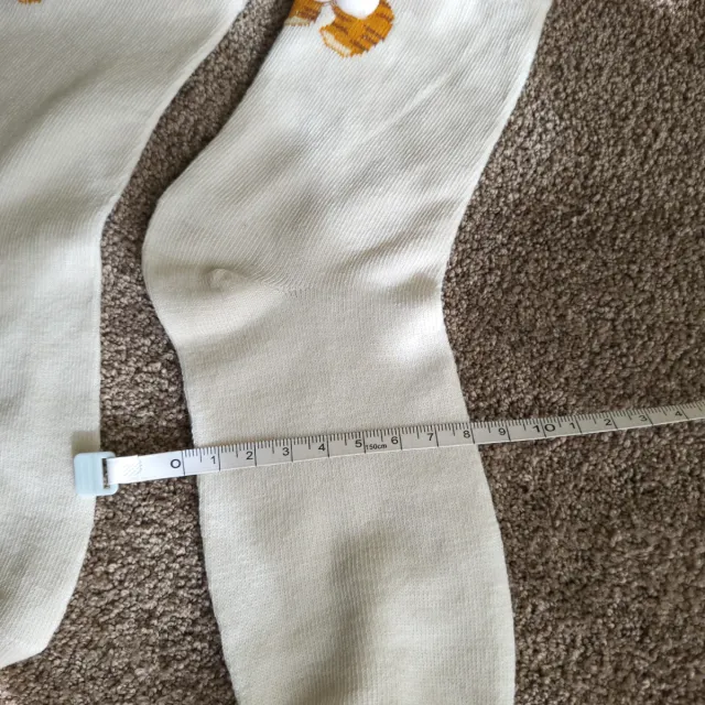 Meias Gato Laranja com Pompons