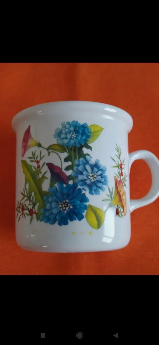 Tazza vintage in porcellana decorata